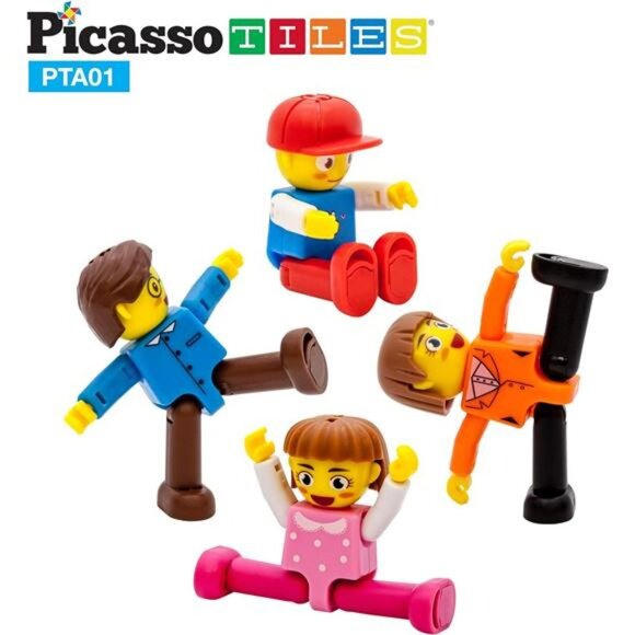 Magnetic 4 Family Action Figures Toddler Toy Magnet Expansion Pack Educational - Picture 6 of 6